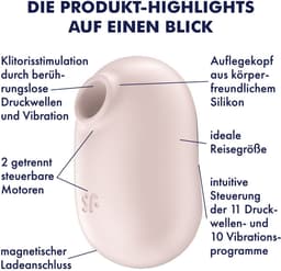 Satisfyer, vibrator, drukgolfvibrator, 'Pro To Go 2', 8,5 cm, ideaal voor onderweg, 2 motoren — thumbnail 2