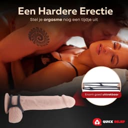 Quick Relief Endurance™ - Siliconen Cockring - Penisring - Verstelbaar - Sex Toys voor Mannen en Koppels - Ballstretcher - Seksspeeltjes voor Heren — thumbnail 7
