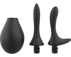 Nexus - Anaal Douche Set - Met 2 Verwisselbare Siliconen Tips - Zwart