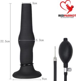 Grote buttplug - Inclusief losse anale bal - Handpomp - Siliconen - XXL — thumbnail 6
