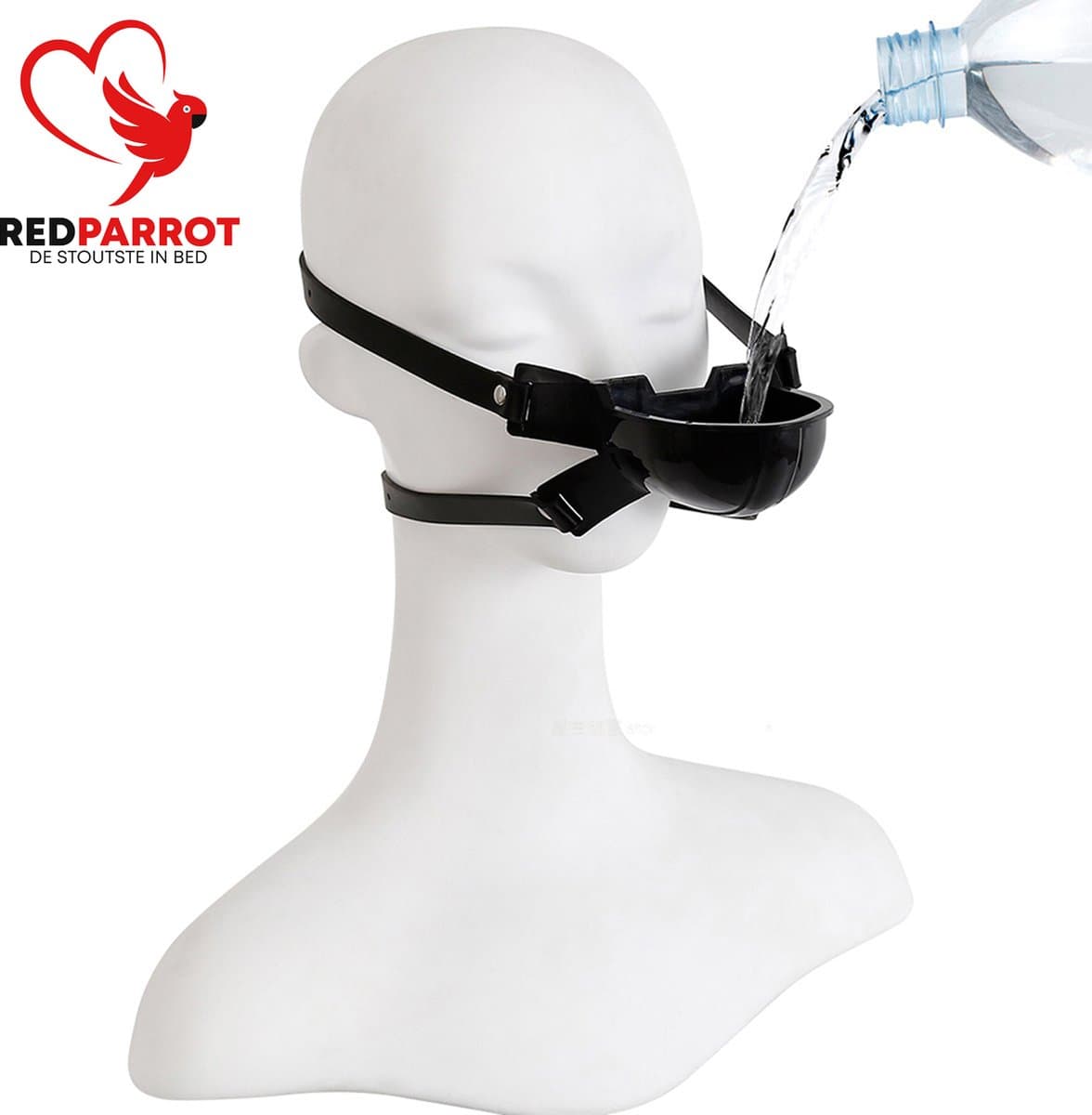 BDSM Gag masker - Trechter - Vloeistof - Verstelbaar - Plas en Urine - Unisex — afbeelding 1