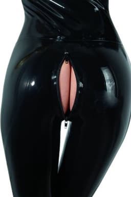LateX – Latex Catsuit voor Strak en Spannend Gevoel met Open Kraag en Rits Sluiting Maat S – Zwart — thumbnail 8