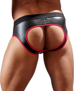 Slip Met Open Achterkant - Zwart/Rood — thumbnail 4