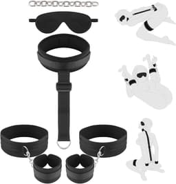 DOWO® - BDSM Extreme Bondage Set - SM Handboeien - Enkelboeien - Halsband- Sex Toys voor Koppels - Seksspeeltjes voor vrouwen - Sex Pakket en Toys - 7 Delig — thumbnail 1