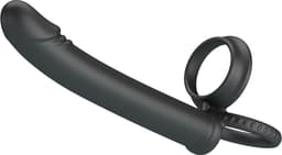 Pretty Love - Moses - Dildo met Cockring en Scrotumring - Zwart — thumbnail 2