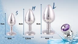 MONA - Anal Plug Set - Staal - Hypoallergeen - Glanzend - S, M, L — thumbnail 6