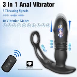 Prostaat Massager Stoot-Vibrator Clitoris G-Spot Anale-Dildo Penis Seksring Mannen — thumbnail 2