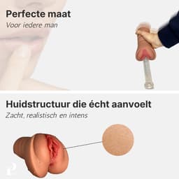 Pillow Pleasure Sabrina® - Masturbator - Pocket Pussy - Sex toys voor mannen - 2 in 1- Realistisch - Kunstvagina & Anus - Compleet sex pakket -Seks toy Inclusief Glijmiddel, Cockringen, Spoeler, Opbergzakje en Droogstok - Sexpop — thumbnail 3