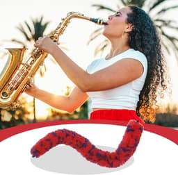 Saxofoon Reiniger - Houtblaas Accessoire - Instrument Onderhoud - Flexibele Reiniging - 30 x 3 cm - Niet gespecificeerd — thumbnail 5