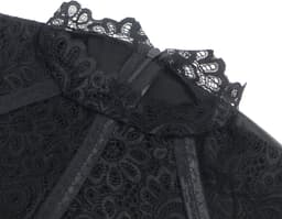 Zeloria PU Leren Lingerie Jurkje met Kant – Sexy Mini Dress – Zwart – M — thumbnail 4