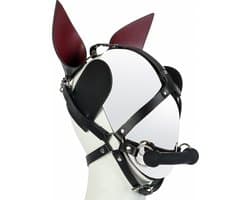 Banoch | Mask Horseplay - zwart  - pu Leer pony play bit gag masker