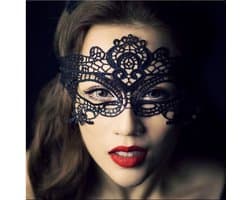 QueenShe Sexy masker- kanten - oogmasker - Zwart