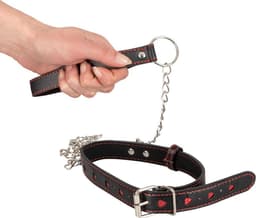Bad Kitty – Lederen Kraag Band met O-ring en Ketting voor de Veeleisende Onderdaan – Zwart — thumbnail 5
