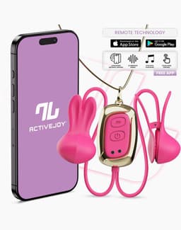 IY - Tickly - Vibrerende Tepelklemmen met ketting - App Control - Roze — thumbnail 1