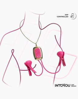 IY - Tickly - Vibrerende Tepelklemmen met ketting - App Control - Roze — thumbnail 3