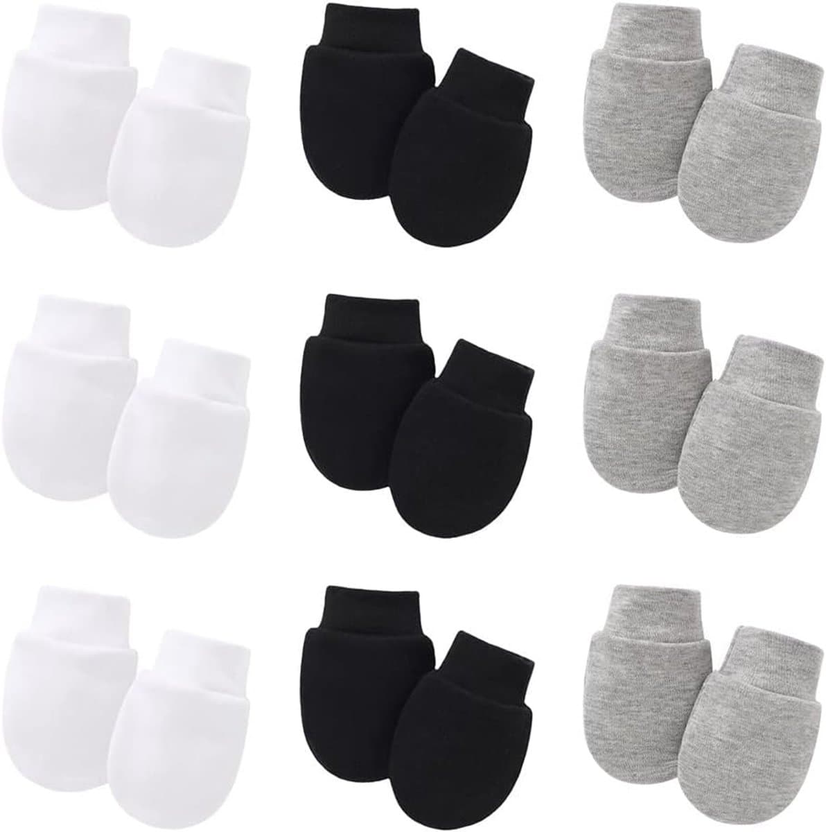 9 Paar Baby Wanten Katoen Anti-Kras Handschoenen Geboorte Unisex 0-6 Maanden — afbeelding 1