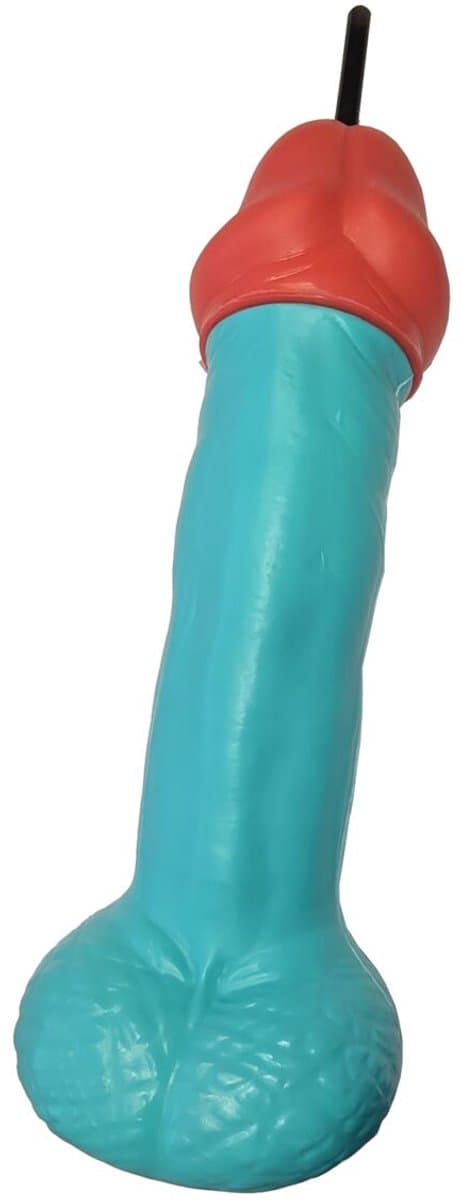 Blauw Penisvormig Partyglas — afbeelding 1