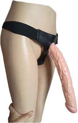 JustValue ​Strap-On XXL Voorbinddildo - 38 cm - Verstelbaar Harnas - Realistisch - Groot - Koppels - Siliconen — thumbnail 8