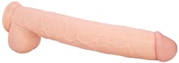 Lusty Mega Realistische Grote Dildo met zuignap - 48 x 8 cm! - XXL Dildo Voordeelpack - Extreme Zwarte Dildo voor anaal gebruik - Huidskleur — thumbnail 3
