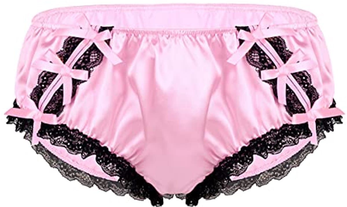 iiniim Herenslips Satijnen Tanga Sissy Slipje Mannen Bikini Slips Lingerie Erotisch Ondergoed Onderbroek M-XL — afbeelding 1