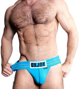 Oxjok Slingjock - Upthrust Slider Jockstrap - Ingebouwde Cockring - Met opbergvakje - Pool Blue L — thumbnail 1