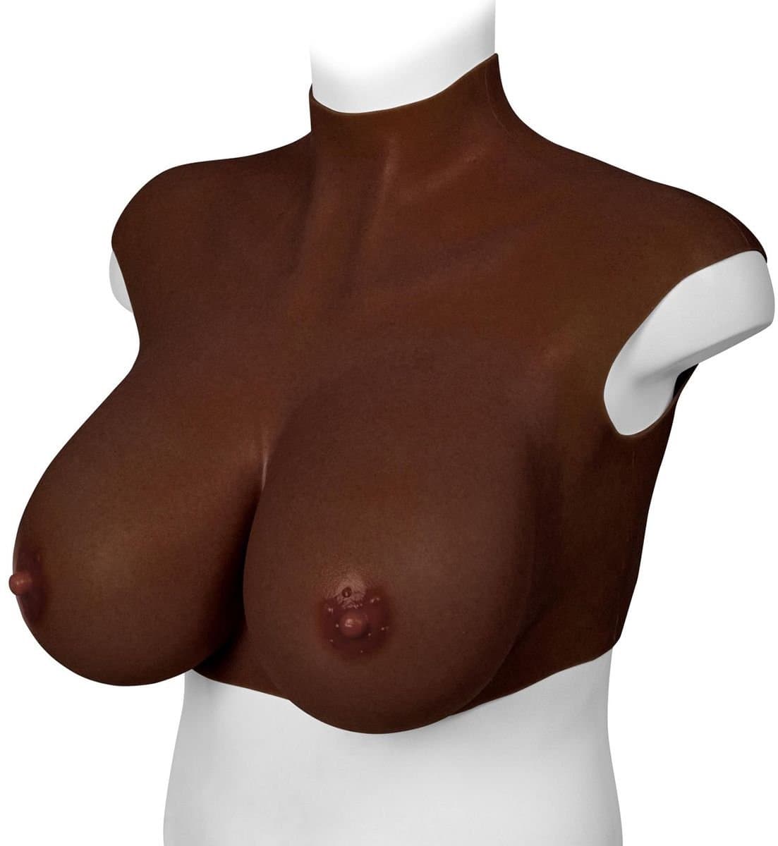 XX-DreamToys - Ultra Realistische Bodysuit - Drag - Bovenlijf Met Borsten - Bruin XL — afbeelding 1