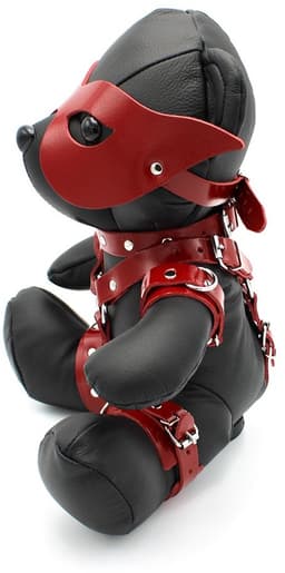 Kiotos Leather - EDDY de BDSM Teddybeer - Red Spankee - Leder — thumbnail 4