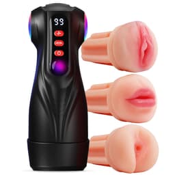 Jespro automatische Blowjob Simulator - Met 3 opzetstukken - 18 standen - Masturbator voor man - Voor mannen elektrisch - Sex toys - Penis vibrator - Vagina - Pocket pussy — thumbnail 1