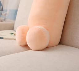 Super zachte XXL Penis knuffel - Piemel kussen - XL formaat (1 meter) - Crème Wit — thumbnail 3