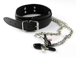Daily Goods - Halsband tepelklemmen - BDSM bondage - toy - seks - erotiek - collar - vernedering — thumbnail 1