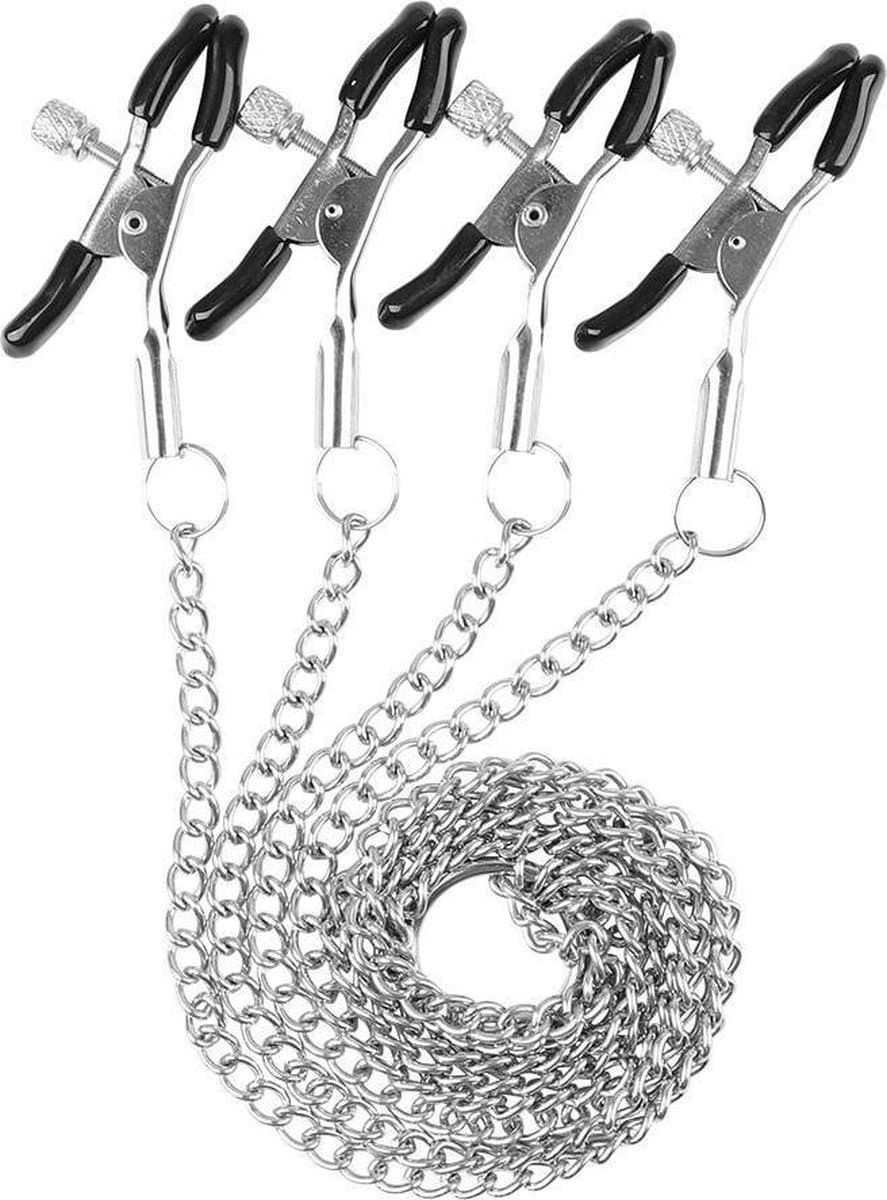 Banoch - Pinces de W. - Ketting Tepelklemmen & Schaamlippenklemmen - Verstelbaar - schaamlip klemmen — afbeelding 1