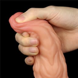Lovetoy - Realistische XXL Dildo 24.5 cm - Lichte/donkere Beige — thumbnail 7