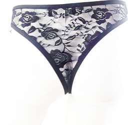 BamBella ® - Slip - maat Onesize L/XL - zwart Sexy erotische heren onderbroek mannen kant stof strik — thumbnail 3