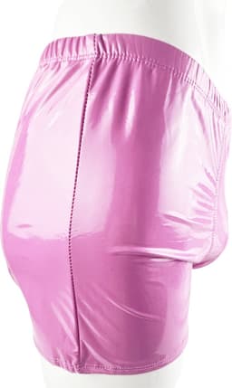 BamBella ® - Boxer short Maat S/M Datex roze (Latex en stof SM kleding BDSM erotische heren kleding ondergoed lingerie onderbroek zwart — thumbnail 3