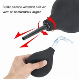 Anale reiniging douche - Klysma - Anaal Douche - Klysmaset - Anus spoelen bij constipatie - 89 ml - Zwart - Intieme Verzorging - Darmreiniging - Enema - Inwendige Douche reiniging - Hygiëne - Bidet - Siliconen - Silecone - Vrouw - Man - Unisex — thumbnail 4