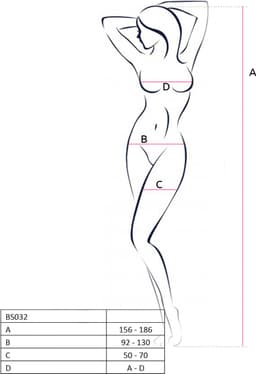 Passion - Woman Bs032 Red Bodystocking One Size — thumbnail 2