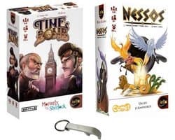 Twee Bordspellen - Kaartspel Uitdaging - Familie Avond - Inclusief Flesopener - 15x22x4 cm