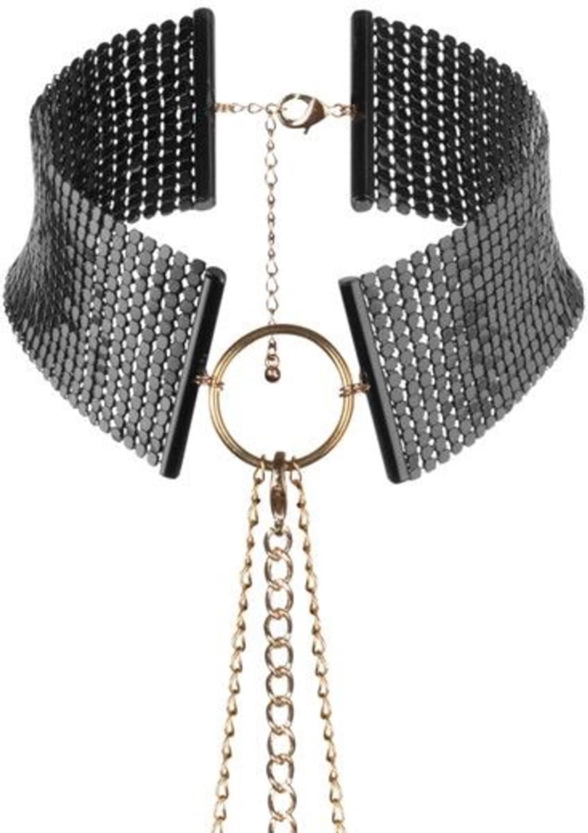 Bijoux Indiscrets - Désir Métallique Collar Zwart - Sekstuigje — afbeelding 1