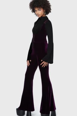 Killstar Beneath The Eclipse - Night Petal Underbust Corset Dames Korset - paars - 4XL — thumbnail 2