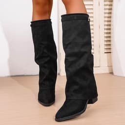 Overknee Laarzen - Hoge Laarzen Dames - Winterse Mode - Comfortabele Pasvorm - 6.5cm Hak — thumbnail 3