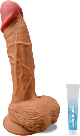 Realistische Dildo 17,8 cm – Siliconen Zuignap Dildo | G-spot & Anale Stimulatie | Dildo met Testikels | Seksspeelgoed voor Vrouwen & Mannen | Strap-on Geschikt | Discreet Verpakt — thumbnail 1