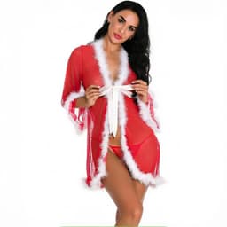 Erotische kerst kleding | Kerstvrouw | Sexy kleding | Lingerie Dames | Feestdagen | Kerstmis | Hoge kwaliteit — thumbnail 4