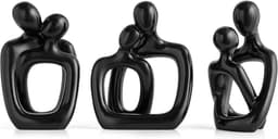 Set van 3 Abstracte Beeldjes voor Koppels - Romantische Woondecoratie voor Huis en Tafel — thumbnail 1