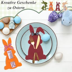 Geldcadeauset - Viltdecoraties - Pasen Vieren - 8 Stuks - 17x14cm — thumbnail 4