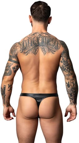 Male Power Sexy Wetlook Bong Thong - Zwart - Maat S/M — thumbnail 2