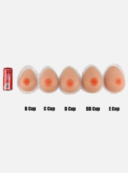 Zelfklevende Siliconen Borsten – Cup D – 1000 gram- Borstprothese – Travestie, Crossdress & Cosplay –Nep Tieten-Nep Borsten- — thumbnail 3