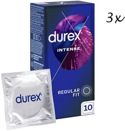 Durex Condooms – Orgasm Intense - 30 Stuks (3 x 10) – Met Ribbels voor Maximale Stimulatie -Discreet en Stevig Verpakt - Met Kwantumkorting — thumbnail 1