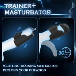 Ynkkvre - Elektrische Penis Trainer - Mannen - 10 Vibratiemodi - Penistrainer en Masturbator - Verstelbare grootte - Automatisch opbergcup voor mannen — thumbnail 5
