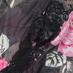 Zeloria Sexy Mesh Nachtjurk met Bloemenprint en Split – Transparante Lingerie Jurk met Kant en Slip – Verleidelijke Nightgown Dames – S — thumbnail 14