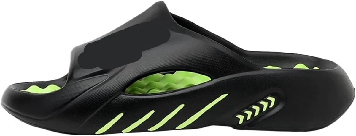 Massage Pantoffels - Comfortabele Sandalen - Binnen en Buiten - Antislip Zool - Maat 42-43 - Zwart Groen — afbeelding 1
